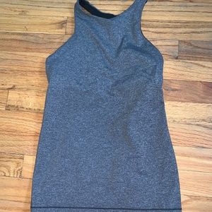 high neck gray heather Lululemon top